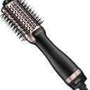 Nimmu Hair Dryer Brush Blow Dryer Brush in One, 4 in 1 Hair Dryer and Styler Volumizer for Drying Straightening Curling Volumizing Hair, Upgraded Hot Air Brush with 2.4 Oval Barrel, Black Gold (Rose Gold)