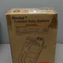 MoreFeel Collapsible Baby Bathtub for Newborn with Thermometer & 1 Hooded Towel & 1 Soft Floating Cushion,Portable Travel Bathtub with Drain Hole, Durable Foldable Baby Tubs for Infants to Toddler (Grey)