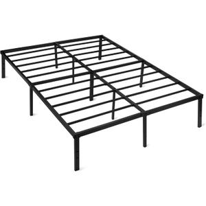 Amazon Basics - Metal Bed Frame, Non-Foldable Platform Bed, Easy Assembly, Full, 54W x 75L in, Black