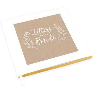 Andaz Press Letters to the Bride Kraft Brown Bachelorette Party Scrapbook Notebook Photo Keepsake Bridal Shower Guest Book Memory Book Gift for The Bride to Be 120 Pages 8.5 x 8.5-Inches
