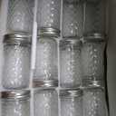 Flrolove Mason Jars 12 OZ,Canning Jars with Lids 24PACK,Glass Jam Jars, Jelly Jars with Airtight Lids,Ideal for Canning, Preserving, Honey, Wedding Favors, Shower Favors