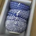 Selamica Ceramic Cereal Bowls Set of 6, 24 Oz Deep Soup Bowls for Kitchen, 5.9 Inch Porcelain Dessert Bowls for Salad, Pasta, Oatmeal, Ramen, Microwave Dishwasher Safe, Set of 6, Vintage Blue