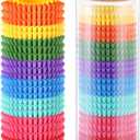 Gifbera Colored Mini Paper Cupcake Liners Vibrant Muffin Baking Cups 400-Count