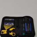 KOTTO Coax Cable Crimper Kit, Compression Tool Coax Adjustable RG6 RG59 RG11 75-5 75-7 Coaxial Cable Stripper with 20 PCS F Compression Connectors