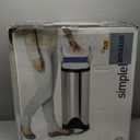 simplehuman 45 Liter / 11.9 Gallon Butterfly Lid Kitchen Step Trash Can, Brushed Stainless Steel