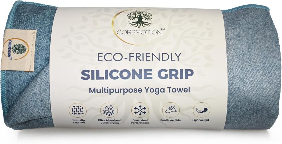 Multipurpose Mat Towel 26.5" x 72" - Christian Faith-Based Fitness Towel with Non-Slip Silicone Grip, Quick Drying & Sweat Absorbent for Yoga, Pilates, Gym, Picnic & Outdoor Activities, Mountain