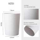 UUJOLY Small Trash Can Wastebasket Garbage Can Container Bins for Bathrooms, Laundry Room, Kitchens, Offices, Kids Rooms, Dorms (White)