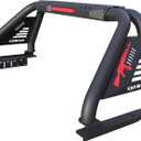 R12 Roll Bar for Full Size Pickup Truck, Adjustable Chase Rack Sports Bar Roll Cage Compatible with Silverado/Tundra/F-Series/Sierra/Titan/Titan XD/Ram1500/2500/3500,Include Brake Light