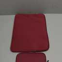 RAINYEAR 14 Inch Laptop Sleeve Protective Case Soft Fluffy Lining Cover Carrying Bag with Front Pocket & Accessories Pouch, Compatible with 14" Notebook Computer Chromebook (Red, Upgraded Version)