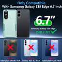 for Samsung Galaxy S25 Edge Case with Screen Protector, [Military Grade Drop Protection] Dual Layer Heavy Duty Shockproof Protective Phone Case for Samsung S25 Edge (Mint Green)