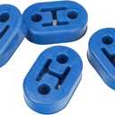 Exhaust Hangers Upgrade EPDM(More Durable than Rubber) Muffler Bushing Insulator Shock Absorbent Mount Bracket 2 Hole 12mm (73mm x 47mm x 21mm) Universal Fit - 4PCS (Blue)