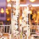 12 Pack Glass Cylinder Vases 16 Inch Tall Clear Flower Vase for Centerpieces, Hurricane Floating Candle Holder Wedding Decorations, Floral Vase Bulk for Table Shelf Party Home Deco (16 x 3.35 Inch)