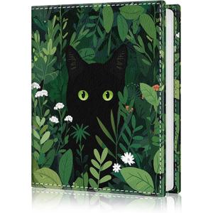 Photo Album 4x6, 56 Pockets Small Picture Book Cute Black Cat, Personalized Large Capacity Mini PU Leather Picture Album Gift for Family Graduation Wedding Travel
