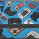 Video Game Controller Background Pencil Case Bag Pen Holder Pouch School Office Marker Desk Organizer Stationery Storage For Kids, Students