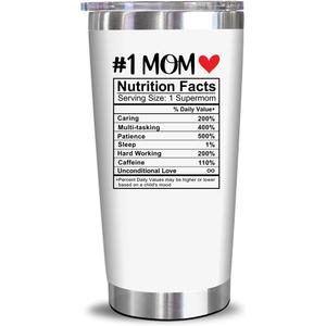 NewEleven Gifts For Mom From Daughter Son Kids - Unique Thanks Giving Gift For Mom Wife, New Mother Mama, Pregnant Mama - Birthday Gifts Ideas For Mum - 20 Oz Stainless Steel White Tumbler