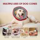 Dog Cone Collar After Surgery for Medium Dogs, Adjustable Soft Recovery Cone for Dogs to Stop Licking Biting, Comfortable Pet Elizabethan Alternative for Wound Healing