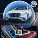 Dash Cam Front and Rear Inside,4K Full HD 3 Channel Dash Camera for Cars, Free 32GB Card, Dashcam with Night Vision, G-Sensor, 24H Parking Mode, 170°Wide Angle, Loop Recording