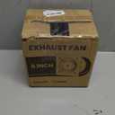 HG Power 6 Inch Exhaust Fan, 308CFM Wall Exhaust Fan for Kitchen, Metal Extractor Fan for Attic, Garage, Window Ventilation, HVAC System (Black)