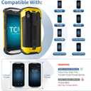 Protective Case Cover for Zebra TC51 TC52 TC56 TC57 TC510K Rugged Boot with Hand Strap for Zebra Phone Case with Tempered Glass (Yellow)