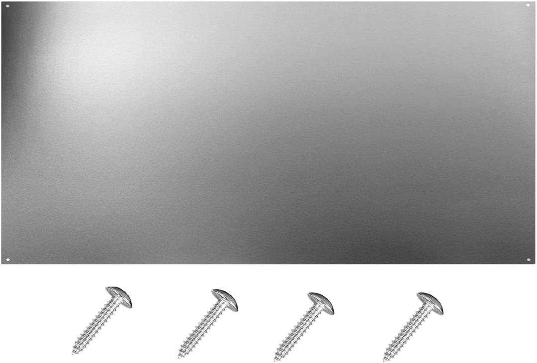 12 x 30-inch Reversible Stainless Steel Backsplash for Kitchen wallSplatter Guard and Cooking Shield Range Hood Accessories to Keep Kitchen Clean Four Pre Drilled Holes for Easy Installation