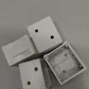 Jetec 4 Pieces 1 Inch Mini Blind Brackets White Plastic Profile Box Mounting Window Blinds Headrail Bracket
