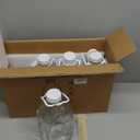 KMIGRUAN Half Gallon Heavy Duty Glass Milk Bottle with Handle and Airtight Reusable Lids,4 Pack Clear Glass Milk Container for Refrigerator, Glass Milk Jar with Handle and Spout