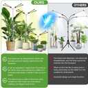 Grow Lights for Indoor Plants Full Spectrum,15-62 Inches Height Adjustable Desktop and Standing Plant Growing Lights with Detachable Tripod Stand for Large and Small Plants, Auto On/Off Timer