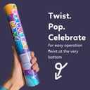 No Mess Streamer Confetti Cannon Party Poppers | 6 Pack | Multicolor Streamers | Glitter Bomb Confetti Shooters | Decoration for Birthday, Wedding | Launches 25 ft | 12 inch | TUR Party Supplies