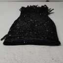 Geulis Women's Sexy Sequin Wedding Guest Dresses Feather Sparkly Glitter Strapless Bodycon Dress Party Club Mini Dress (2-black) M