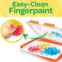 Crayola Mess Free Finger Painting Station Washable Finger Paint for Toddlers, Spring Arts & Crafts Set, Sensory Activity, Travel Toy, Ages 1+