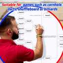 16 Team Erasable Tournament Bracket Board 22 x 34 Inch Single Elimination Bracket Chart Large Reusable Blind Draw Dry Erase Board with Marker Pen Cleaning Cloth for Cornhole and Other Games