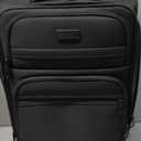 KROSER Softside Expandable Carry On Luggage with Spinner Wheels & Built-in TSA Lock, Durable Suitcase Rolling Luggage with USB Port, Carry-On 20-Inch, Black