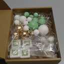 29 Pcs Ball Cake Toppers Bear Cake Decorations with Cute Bear BABY Letter Green Gold White Foam Balloon for Baby Shower Girl Boy (Green)