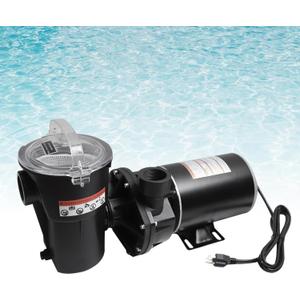 W3SP1580X15 Pool Pump 1.5 HP Replacement for Hayward PowerFlo LX Series 1.5 Horsepower Pool Pumps Single Speed Above Ground Pool Pump Square Flange 48Y Frame 115 Volts 11.2 Amps 3450RPM