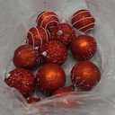 Liliful 12 Pcs Christmas Ball Ornaments Christmas Tree Decorations Shatterproof Foam Glitter Balls Hanging Xmas Tree Ornaments for Home New Year Holiday Indoor Outdoor Party Decor(Red,3.54 Inch)