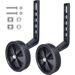 Training Wheels for 12 14 16 18 20 Inch Kids Bike Heavy Duty Bicycle Training Wheels for Single Speed Bike (Black)