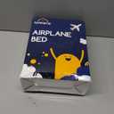 LUMARA Toddler Airplane Bed - Inflatable Airplane Bed for Toddlers, Plane Baby Mattress for Kids - Blow Up Air Mattress for Child Flight Sleep with Safety Belt, Innovative Valves, No Pump Needed (Blue)