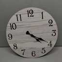 Wall Clock Battery Operated 16 Inch Large Gray Silent Non Ticking Country Rustic Design Vintage Retro Decorative for Bathroom Kitchen Bedroom