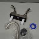 RV Bathroom Faucet, 4 inch RV Bathroom Sink Faucet Replacement for Campers, Motorhome, Travel Trailer, Boat with Classical Lever Handles and 6-inch High Spout (Brushed Satin Nickel)