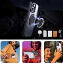 Magnetic Stand Case for iPhone 14 Pro [with 2 Tempered Glass Film] [360 Rotation Magnetic Stand] [Compatible with Magsafe] Military-Grade Drop Protection Case, Black