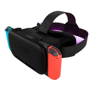 Orzly VR Headset Designed for Nintendo Switch & Switch OLED Console with Adjustable Lens for a Virtual Reality Gaming Experience and for Labo VR  Black  Gift Boxed Edition