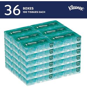 Kleenex® FSC Certified 2-Ply Facial Tissue Pop-Up Boxes, 8.3" x 7.8", White, 100 Tissues Per Box, Carton Of 36 Boxes