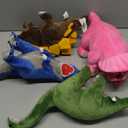 Stuffed Toy Dinosaur Animal Set – Set of 4 Dino Stuff Toy for Toddlers – with Volcano Zipper Carry Bag – Bright & Vibrant Plush Toy Set – Stuffed Dinosaur Toy for Kids –Easy to Carry