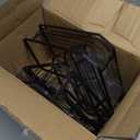 Shower Caddy Corner with Soap Holder, No Drilling Shower Shelves-Rustproof, Adhesive Shower Organizer Corner for Dorm, Black, 4-Pack