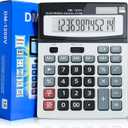 Calculator, 12-Digit Large LCD Display Calculators Desktop, Dual Powered Calculators for Office/School, Big Button Basic Desk Calculator with Standard Function