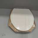 Bemis 1500EC Durable Wood Toilet Seat with Easy Clean Hinges, Made in USA, Elongated, Biscuit