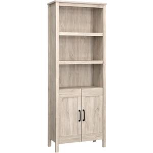 Sauder Select Bookcase with Doors, Chalk Oak Finish