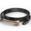 HDMI to RCA Cable with Built-in Converter, 1080P HDMI to 3 RCA AV Adapter (Composite Video + Audio), 5ft (1.5m) for Connecting DVD Player, HDTV, PC to Old TV, Projector, Legacy Devices