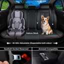 Coverado Car Seat Covers Full Set, Seat Covers for Cars, Black Car Seat Protector Waterproof, Nappa Leather Car Seat Cushion, Car Seat Covers Front Seats and Back Fit for Most Cars