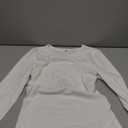 ANRABESS Womens Long Sleeve Thermal Shirts Slim Fit Basic Tee Tops Warm Fleece Undershirts 2025 Fall Winter Layer Outfits (Small, White)